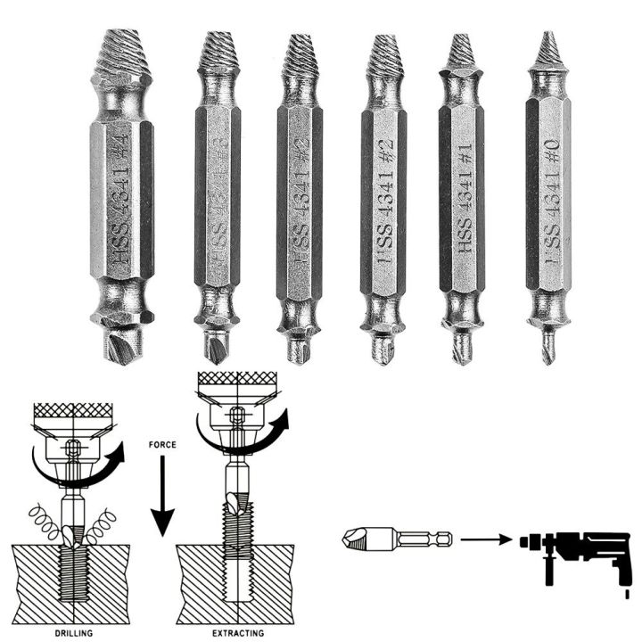 ดอกถอนเกลียวซ้าย-ถอนหัวน๊อตเสีย-หัก-speed-out-เป็นอุปกรณ์เครื่องมือถอนสกรู-สำหรับใช้ในการซ่อมแซม-6-ชิ้น-ชุด-เครื่องมือพ่อ