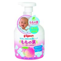 Pigeon Peach Leaf Medicinal Body Foam Soap พีเจ้นท์ สบู่โฟม ใช้ได้ตั้งแต่แรกเกิด ขวดปั้ม  450ml  นำเข้าญี่ปุ่น