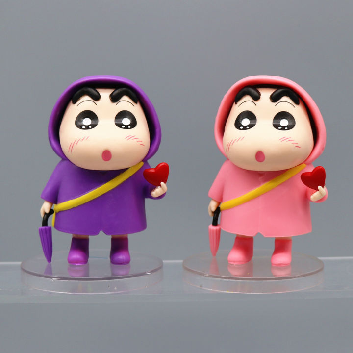 5pcs-crayon-shin-chan-action-figure-umbrellas-rainwear-heart-love-model-dolls-toys-for-kids-gift-for-girls