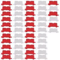 50 Piece RC Car Drift Racing Track Road Barrier Traffic Fence Red &amp; White DIY Parts for 1/16 1/18 1/28 RC Truck HSP Tamiya HPI Kyosho