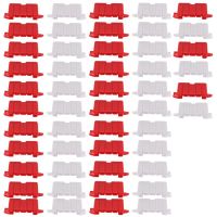 50 Piece RC Car Drift Racing Track Road Barrier Traffic Fence Red &amp; White DIY Parts for 1/16 1/18 1/28 RC Truck HSP Tamiya HPI Kyosho