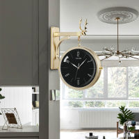 ?Dream Best? Large Luxury Wall Clock Gold Nordic Silent Silver Double Sided Modern Design Wall Clocks Living Room Wall Watch Decorative