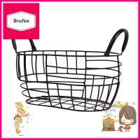 ตะกร้าผลไม้ทรงรี KECH HANDLE M 30 ซม. สีดำFRUIT BASKET KECH HANDLE M 30CM OVAL BLACK **ขายดีที่สุด**