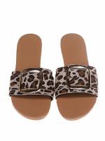 HOT★Womens Flats Sandals  - Slip On Comfortable Casual Leopard Flat Shoes