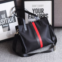 Korean And Japan Version Cowhide With Oxford Cloth Leisure Tote Bag Fashion Simple Womens Office Travel Single Shoulder Bag