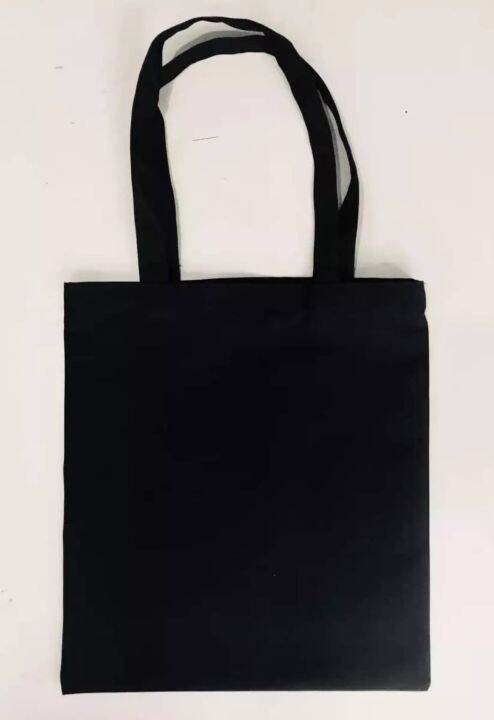 PLAIN BLACK TOTE BAG WITH ZIPPER UNISEX | Lazada PH