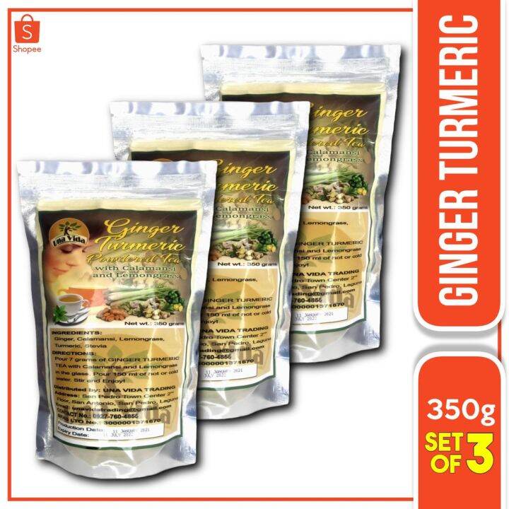 3 PACKS original 100 Una Vida ginger turmeric,lemon grass,herbal tea