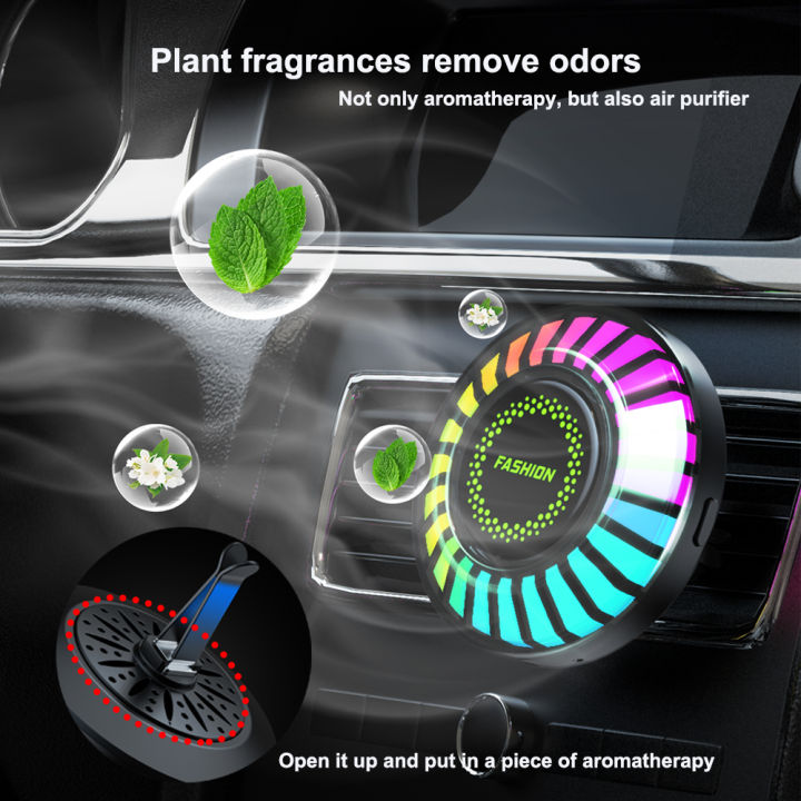 เครื่องฟอกอากาศในรถยนต์พร้อม-aroma-24-led-บรรยากาศโคมไฟ-air-fresher-ควบคุมเสียง-app-ควบคุมภายในรถเพลง-dliqnzmdjasfg