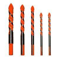 5Pcs Multifunctional Ceramic Drill Bits Installer Twist Drill Bit Mandrels Hole Saw Drilling Kit for Concrete,Brick,Plastic,Glass,Masonry,Tile &amp; Wood