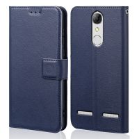 【Electronic Store】สำหรับ Lenovo เคส K6 K6 Power เคสหนัง PU ซิลิโคนสำหรับ Lenovo K6 Power 5.0 Quot; เคสโทรศัพท์ K33a48 K33a42พร้อมที่ใส่การ์ด