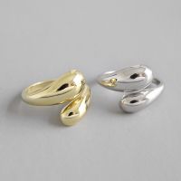 【☸2023 New☸】 TE4QDQ SPECIALTY STORE แหวนทองรูปหยดน้ำเรียบสำหรับผู้หญิง S-r723อัญมณีสำหรับงานเลี้ยงแหวนปรับขนาดได้925เงินสเตอร์ลิง