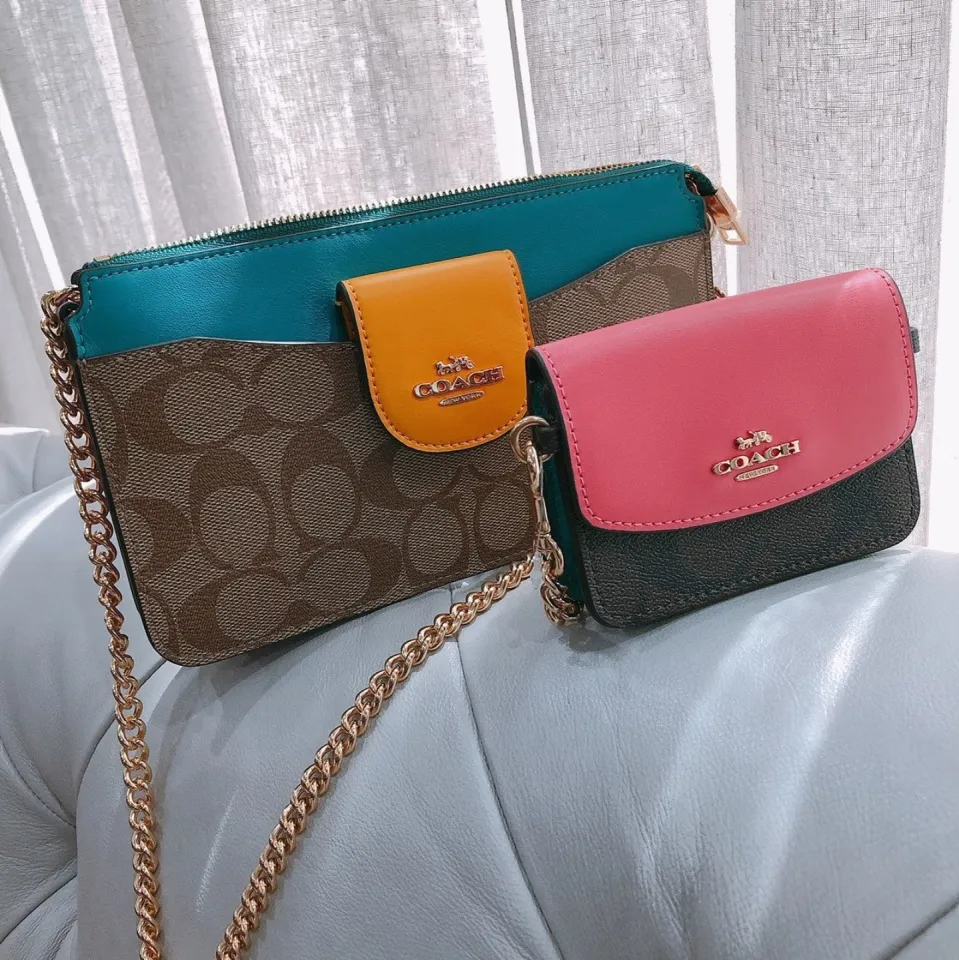 Coach C2917 Poppy Crossbody with Detachable Card Case in