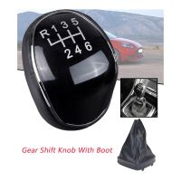 6 Speed Leather Gear Shift Knob Shift Lever Gaitor Boot Cover for Mondeo IV C-MAX Transit Focus MK3 MK4 Kuga