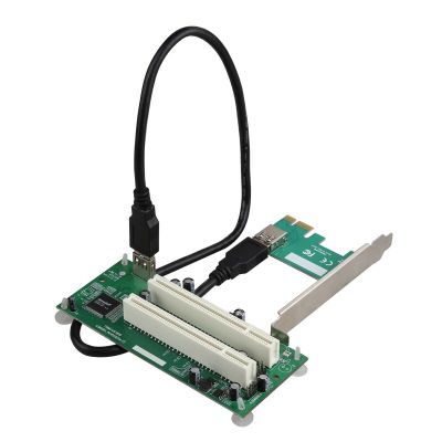 PCI-E PCI สายเคเบิลอะแดปเตอร์ PCI คู่ Mini Pcie X1กับอะแดปเตอร์ FJK3825ไรเซอร์การ์ด X16