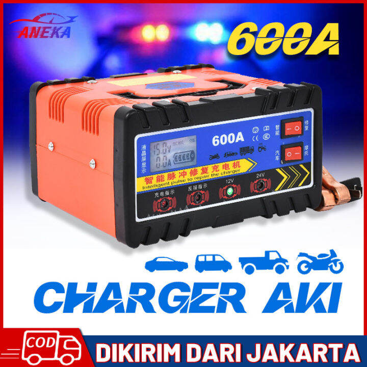 Cas Aki Motor Dan Mobil Charger Aki Mobil 12V 24V Universal Pengisi