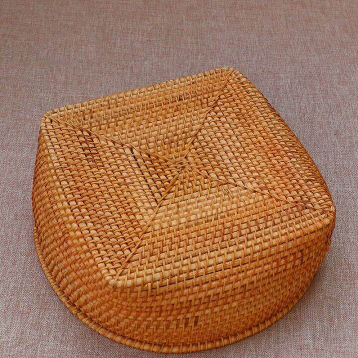 handwoven-rattan-storage-tray-set-round-wicker-basket-bread-food-plate-fruit-cake-platter-dinner-serving-tray