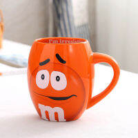 New Office 600ml M&amp;M Bean Large Capacity Breakfast Milk Coffee Mug CupThe best cute creative gift for your partner and family