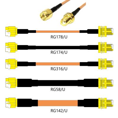 SMA  Male to Female RF Plug Jack Connector Pigtail Extension Cable for RG174 RG178 RG316 RG58 RG142 Electrical Connectors