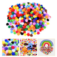 FICUESTORE【New】 200pcs งานฝีมือ Pompoms ปุยปอมอุปกรณ์เครื่องประดับอุปกรณ์ทำด้วยมือ DIY