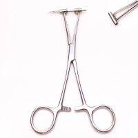 Professional Flat Needle Pipe Pliers Ear Lip Nose Nail Puncture Tweezers Body Piercing Jewelry Bucket Clamps Tool