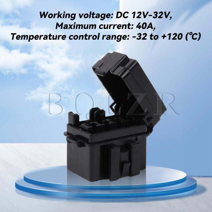 ตัวยึดช่องกล่องฟิวส์แบบ4ทางสำหรับมอเตอร์ไฟฟ้ารถยนต์-dc-12v-ถึง32v-ชุด40a-2ชิ้น