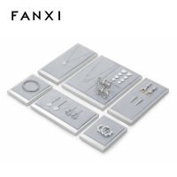 FANXI ถาดเครื่องประดับระดับไฮเอนด์สร้อยคอแหวนสร้อยข้อมือต่างหูถาดเคาน์เตอร์แสดงเครื่องประดับอุปกรณ์ประกอบฉาก