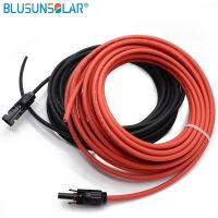 [HOT ZHKKZZLWWG 510] 1คู่ M/f Solar Cable Connector Solar PV สายทองแดงลวด Connector Extension Cable 6/4/2.5 Mm2 10/12/14 AWG