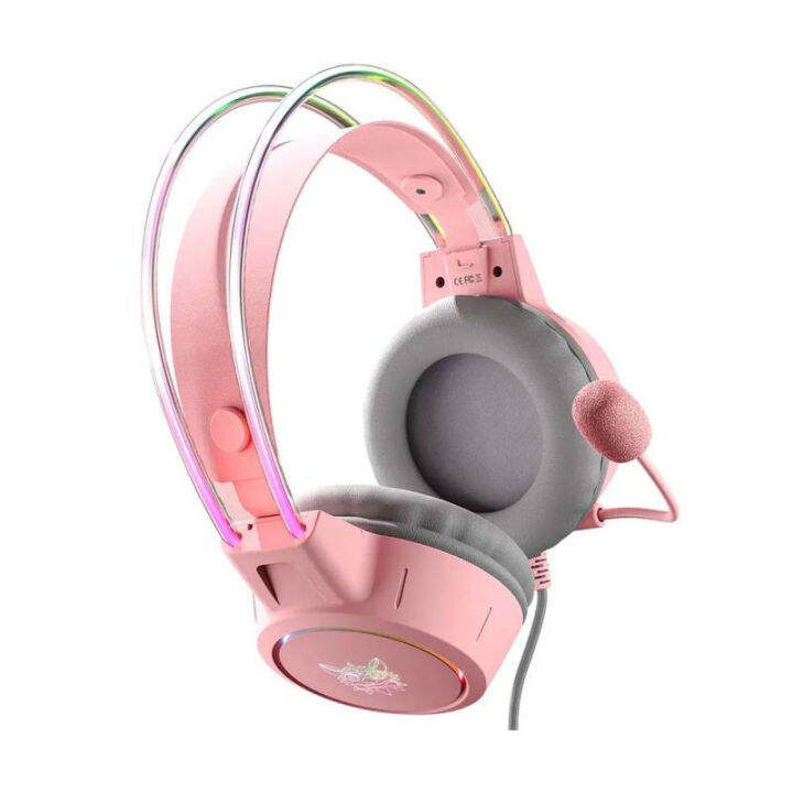 หูฟังเกมมิ่ง-onikuma-gaming-headset-x15-pro-rgb-3-5-cat-ear-pink-black