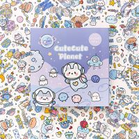 100 pcs/set Cute Planet Animals Cartoon PVC Waterproof Stickers Kawaii Sticker for Cup Phone Stationery Diary Decor Gift