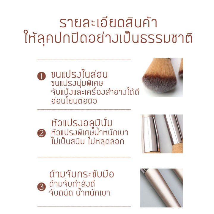 พรีเมียมเซ็ทแปรงแต่งหน้า-10-ชิ้น-มีหัวแปรง10-แบบ-ขนแปรงนิ่ม-ซื้อเซ็ทคุ้มกว่าแน่นอนจ้า