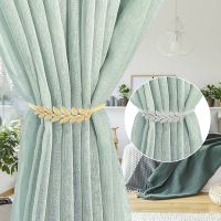 1pc New Fashion Pearl Leaves Curtain Clip Curtains Holders Tieback Buckle Clips Curtain Accessories Home Decor