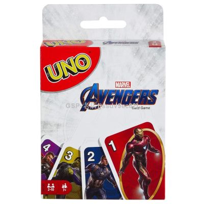 เด็ก UNO Avengers และเกมการ์ดสำหรับครอบครัวพร้อม Stockjssdv9ec82