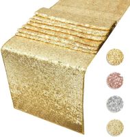 【cw】 Glitter Gold Sequin Table Runner 30X180CM Wedding Decoration Table Runners Sparkle Tablecloth for Party Birthday Christmas Decor ！