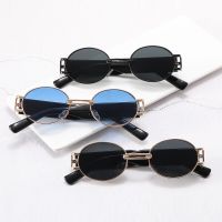 2022 Fashion Sunglasses Women Small Trend Driving Sun Glasses Summer Outdoor Gafas De Sol Mujer Uv400 Lens Blue Frame Metal