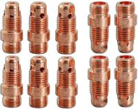 Tig Collet Body Assorted Size Kit 17cb20 0.040 "1.0มม. 1/16" 1.6มม. 3/32 "2.4มม. 1/8" 3.2มม. Orifice 10pk