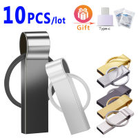 10pcslot Metal USB Flash Drive 4gb 8gb 16gb 128gb flash disk Pen drive 32gb 64gb USB 2.0 Flash USB Disk memory stick for gift