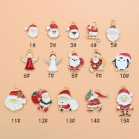 10pcs/Lot Christmas Santa Claus Oil Enamel DIY Charms for Bag Earring Necklace Jewelry Making Handmade Pendant DIY accessories and others