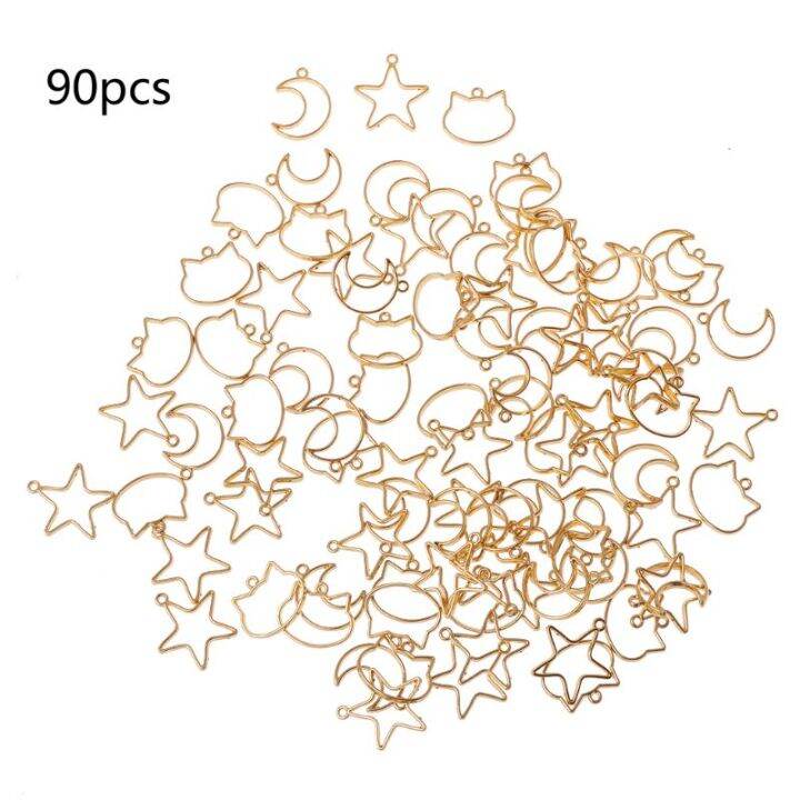 90pcs-cat-moon-star-เรซิ่นกรอบเปิด-bezels-การตั้งค่า-blank-ทำเครื่องประดับจี้