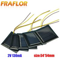 10Pcs/lot Polycrystalline Solar Panel Small Mini Solar Cell 2V 130mA Solar Cell Panel Battery Charger For DIY Study LED Light Wires Leads Adapters