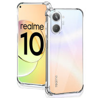 หรูหราระดับไฮเอนด์สำหรับ Oppo Realme 10 4G กรอบซิลิโคนอ่อนนุ่มกันกระแทกโปร่งใส Realme เคสสำหรับ Realme 10 4G เคสโทรศัพท์แบบใสสำหรับ Realme10 Funda Coque