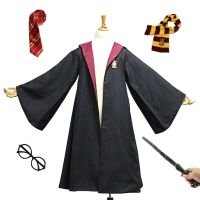 Halloween Costume For Children Men Women Robe Cloak with Dress Wizard Witch Magic School Uniform Granger Cosplay