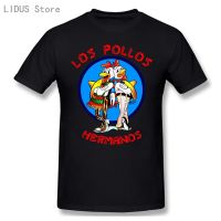 【HOT】เสื้อยืดโอเวอร์ไซส์เสื้อยืดแขนสั้น ผ้าฝ้าย 100% พิมพ์ลาย Breaking Bad LOS POLLOS Hermanos แฟชั่นคู่รัก สําหรับผู้ชายS-3X100%cotton