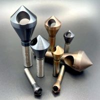 4PCS Countersink เจาะ Bits HSSCO M35 เกรดอุตสาหกรรมโคบอลต์ลบคม 90 องศาเครื่องมือลบมุมลบมุมชนิดรูตัด