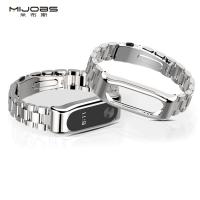 Mijobs Mi Band 2 Wrist Strap Metal Stainless Steel for Xiaomi Mi Band 2 Smart Accessories Bracelet Watch Miband 2 Band Wristband Smartwatches