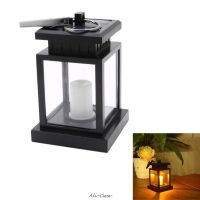 Solar Powered LED Candle Light Table Lantern Hanging Lawn Lamp For Garden Outdoor