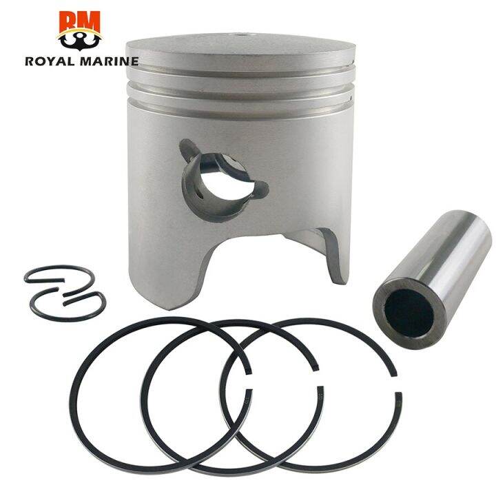 1 6H411631 Piston And 3 Rings Kit STD For Yamaha Outboard Motor 2T