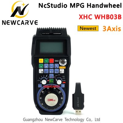 ❧☞♀ XHC WHB03B Nc Studio 3 Axis Wireless Handwheel MPG Pendant Remote Handle Compatible To Weihong V5 V8 For Engraving NEWCARVE