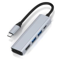 ฮับด็อค Type-C + Usb3.0 + Usb2.0 + Pd ฮับสี่ในหนึ่ง4K ใช้ได้กับอะแดปเตอร์ Apple Macbook แท่นเสียบ Usb แล็ปท็อป