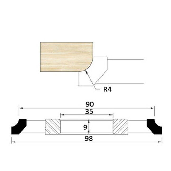 เครื่องมืองานไม้-tct-หลายรัศมีรอบแกนหมุน-shaper-moulder-ใบมีดสำหรับทำประตูที่ลับมีด-stile-amp-rail