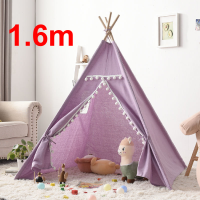 1.6M Portable Childrens Tent Large Wigwam for Kids Infantil Playhouse Tepee Castle Tipi Baby Birthday Gift Carpet Indian Tent